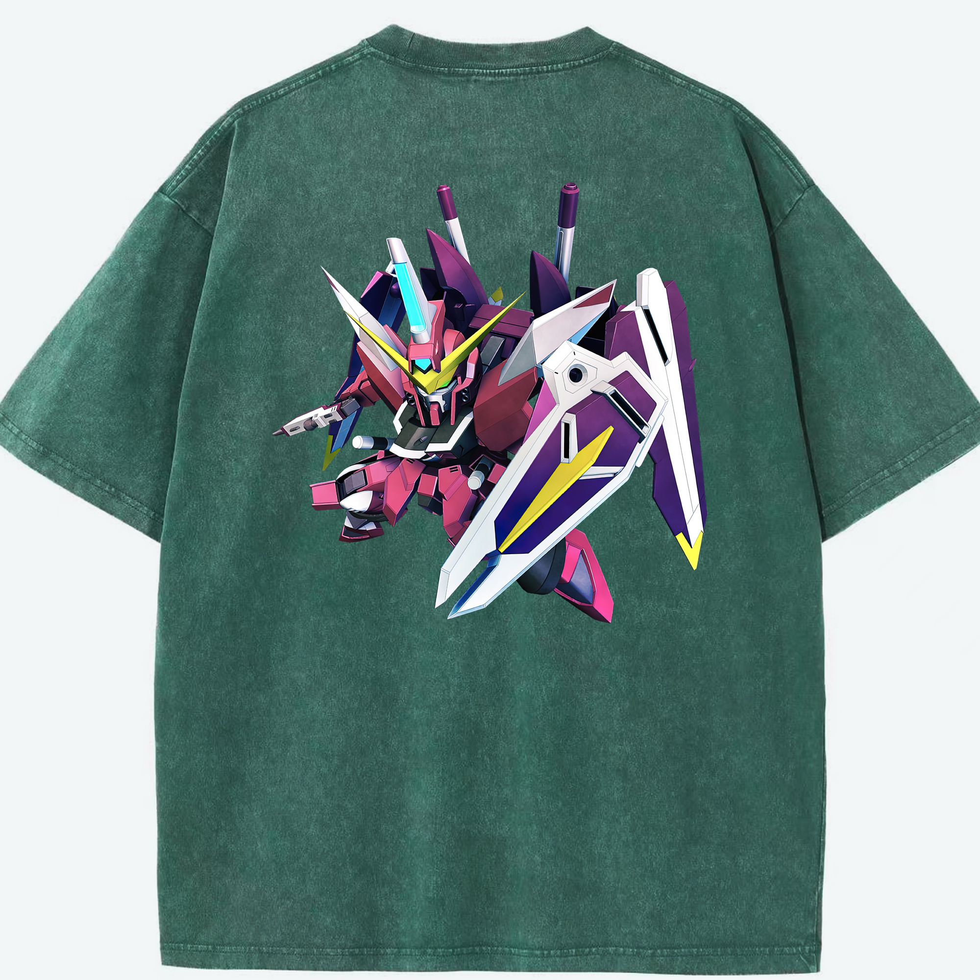 （画像用） 機動戦士ガンダム Mobile Suit Gundam 綿100% ヴィンテージ風 半袖Tシャツ（背面プリント）